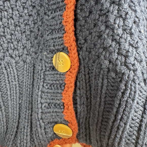 Vtg 90s Lizsport Hand Knit Argyle Sweater Vest‎ Blue Tan Burgundy Cotton M - Picture 9 of 16